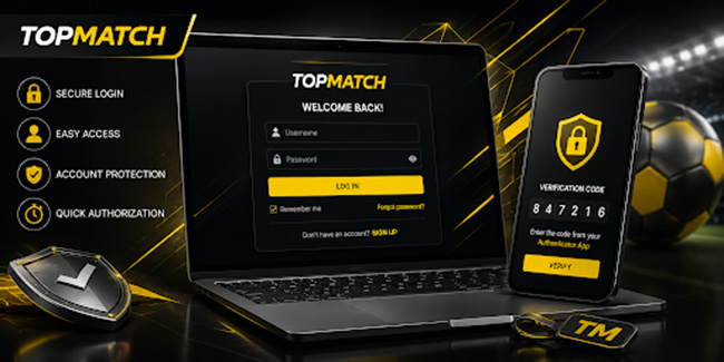 TopMatch вхід: як швидко авторизуватися в особистому кабінеті